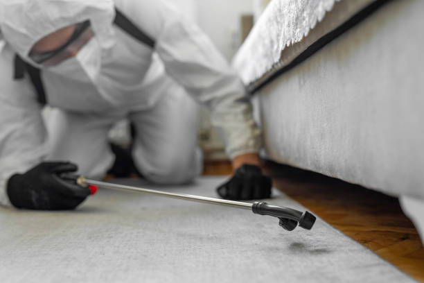 Professional Pest Control technician working in Carleton, MI